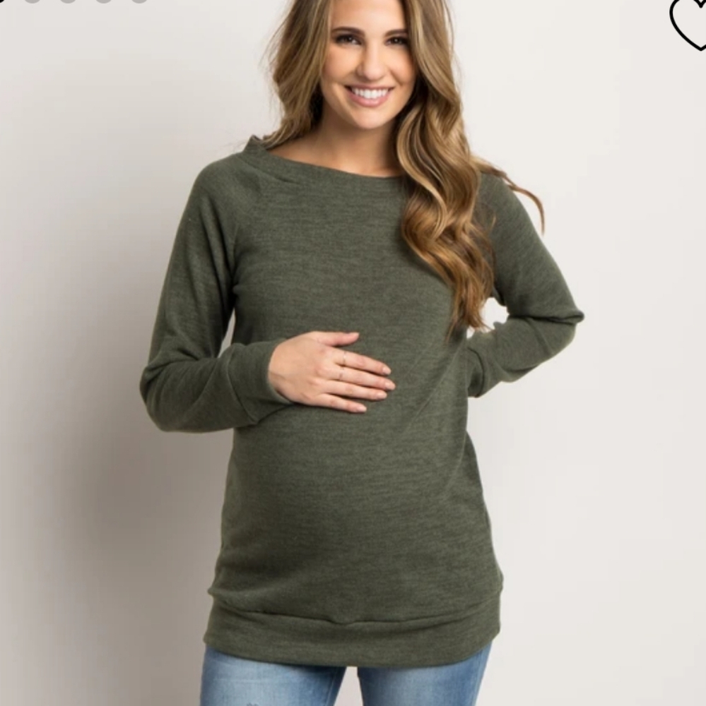 Pinkblush Olive Basic Maternity Sweater - image 3